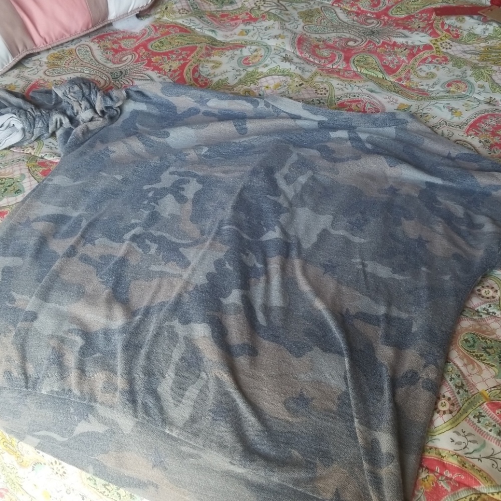 Ruched sleeve sweater